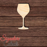 Wine Glass 007 - Shape Cutout in Wood Craft Shapes & Bases Signature Cutouts 