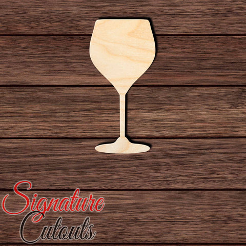 Wine Glass 007 - Shape Cutout in Wood Craft Shapes & Bases Signature Cutouts 