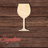 Wine Glass 008 - Shape Cutout in Wood Craft Shapes & Bases Signature Cutouts 