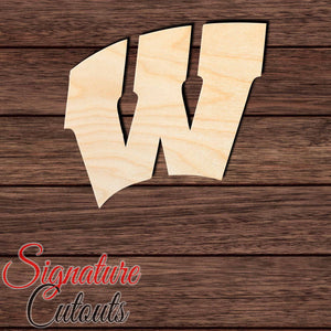 Wisconsin W State Shape Cutout Craft Shapes & Bases Signature Cutouts 