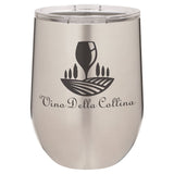 12 oz. Stemless Stainless Steel Wine Tumbler Signature Laser Engraving Stainless Steel 