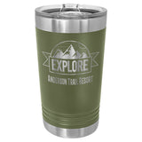 16 oz. Stainless Steel Pint Tumbler Signature Laser Engraving Olive Green 