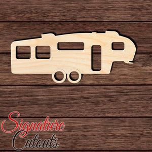 5th Wheel Camper 001 Shape Cutout in Wood, Acrylic or Acrylic Mirror - Signature Cutouts