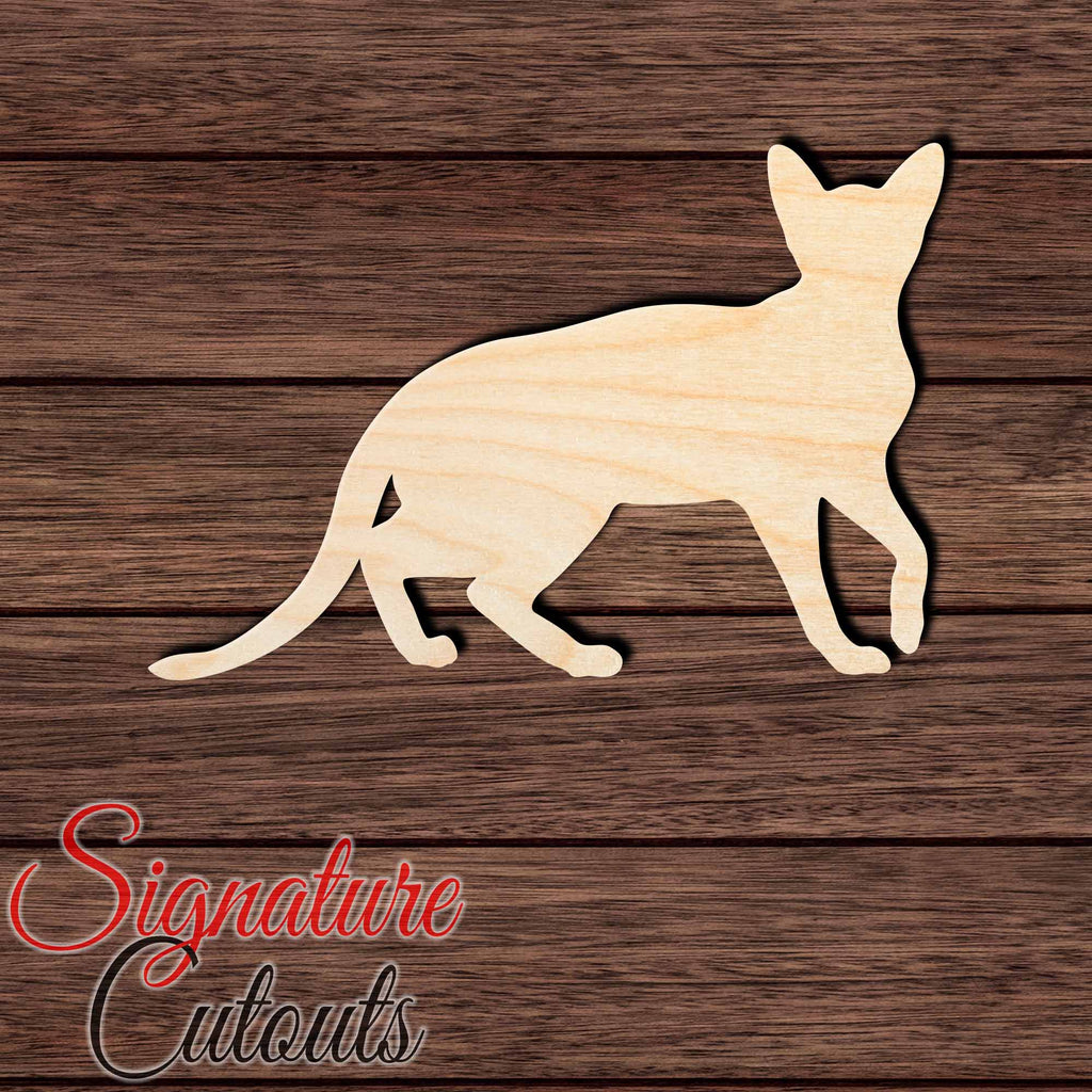 Abyssinian Cat 005 Shape Cutout in Wood, Acrylic or Acrylic Mirror - Signature Cutouts