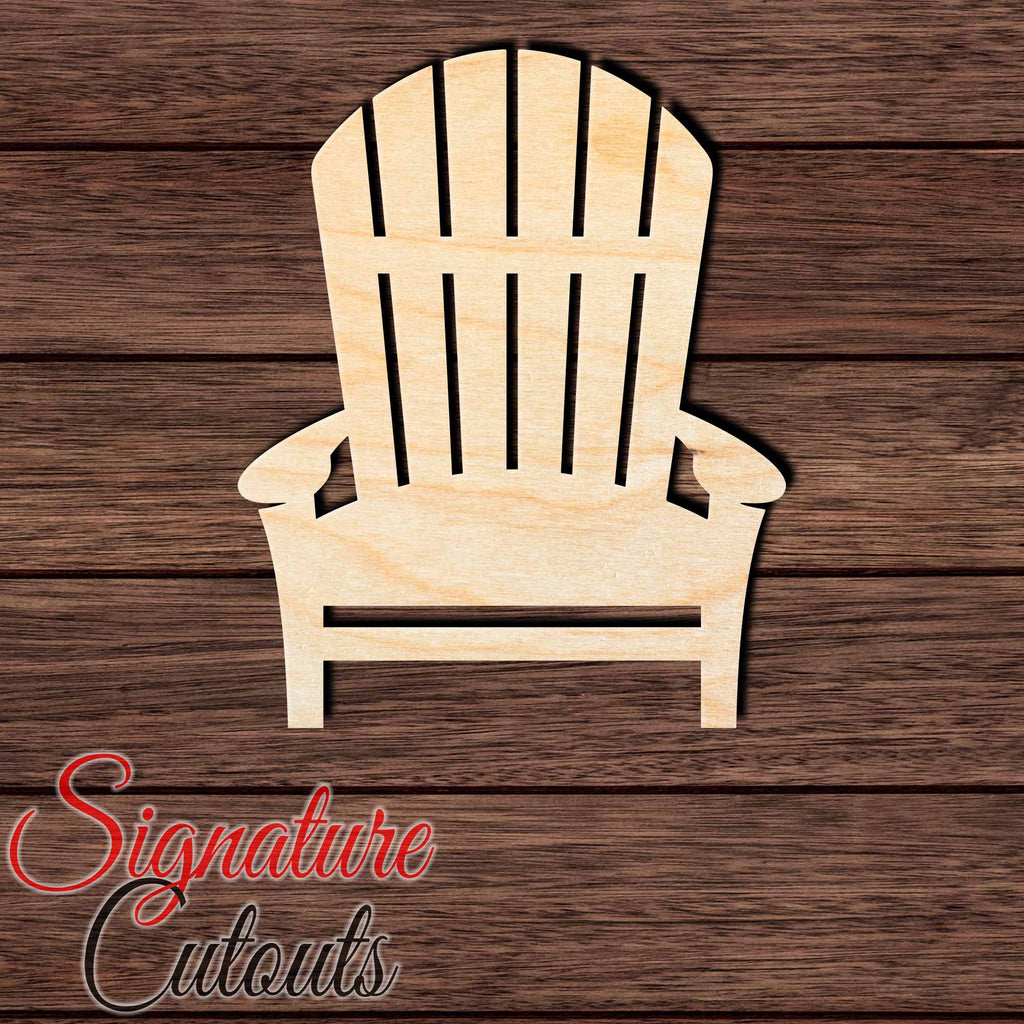 Adirondack Chair 001 Shape Cutout in Wood, Acrylic or Acrylic Mirror Craft Shapes & Bases Signature Cutouts 