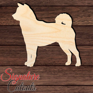 Akita Shape Cutout in Wood, Acrylic or Acrylic Mirror - Signature Cutouts