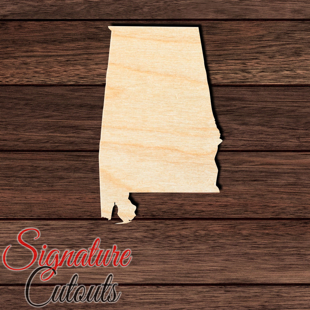 Alabama State Shape Cutout in Wood, Acrylic or Acrylic Mirror - Signature Cutouts