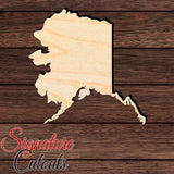 Alaska State Shape Cutout in Wood