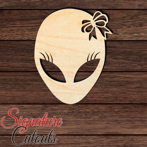 Alien 002 Shape Cutout in Wood, Acrylic or Acrylic Mirror - Signature Cutouts