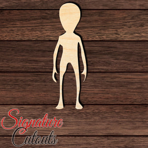 Alien 004 Shape Cutout in Wood, Acrylic or Acrylic Mirror - Signature Cutouts