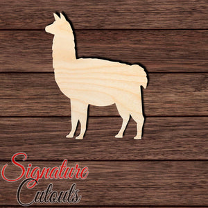 Alpaca 001 Shape Cutout in Wood, Acrylic or Acrylic Mirror - Signature Cutouts