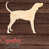 American English Coonhound Shape Cutout in Wood, Acrylic or Acrylic Mirror - Signature Cutouts