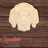 American Foxhound Head 001 Shape Cutout - Paint by Line in Wood