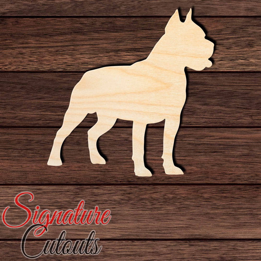 American Staffordshire Terrier Shape Cutout in Wood, Acrylic or Acrylic Mirror - Signature Cutouts