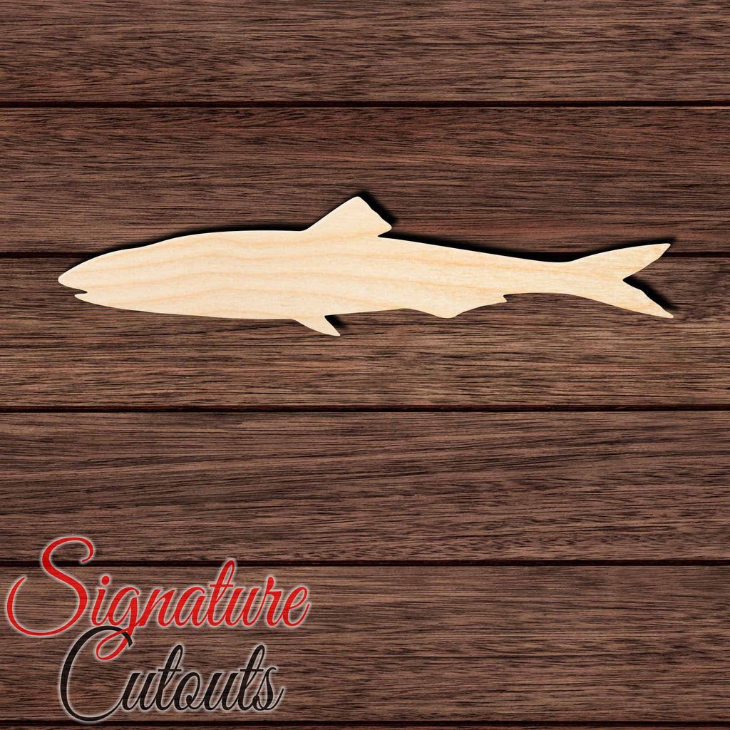 Anchovy Fish Shape Cutout in Wood, Acrylic or Acrylic Mirror - Signature Cutouts