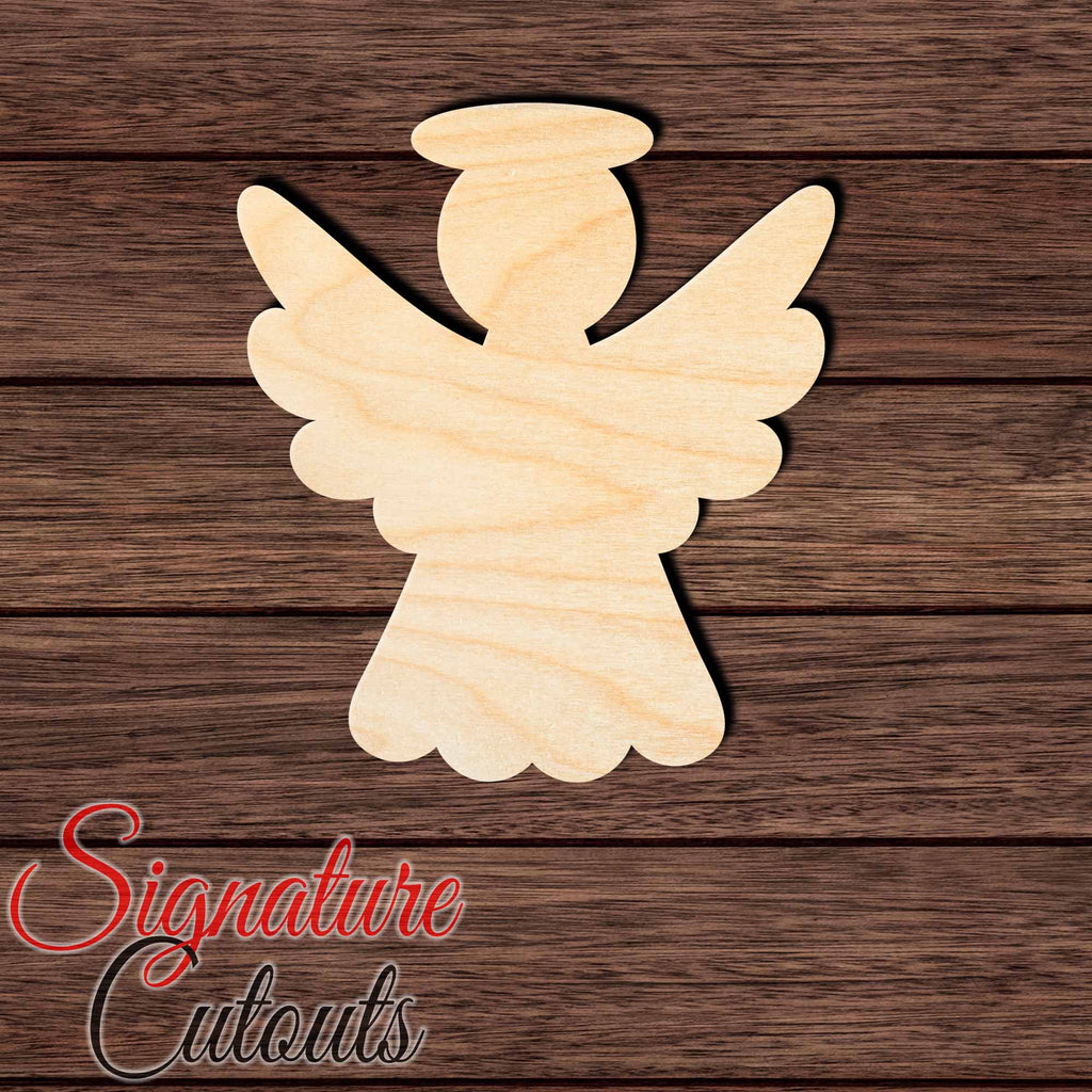 Angel 008 Shape Cutout in Wood, Acrylic or Acrylic Mirror Craft Shapes & Bases Signature Cutouts 