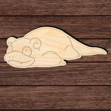 Anime 013- Slowpoke Shape Cutout in Wood Craft Shapes & Bases Signature Cutouts 