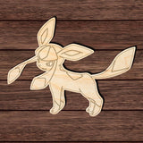 Anime 017 - Glaceon Shape Cutout in Wood