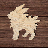 Anime 020 - Jolteon Shape Cutout in Wood Craft Shapes & Bases Signature Cutouts 