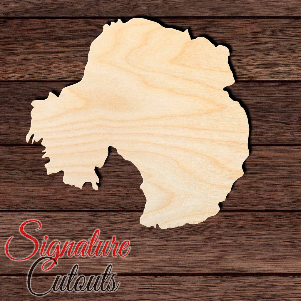 Antartica Shape Cutout in Wood, Acrylic or Acrylic Mirror - Signature Cutouts