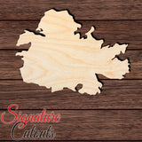Antigua Shape Cutout in Wood, Acrylic or Acrylic Mirror - Signature Cutouts