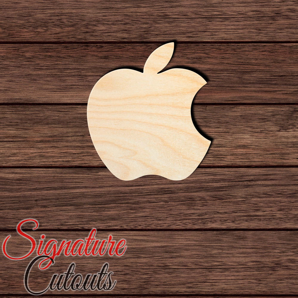 Apple 003 Shape Cutout in Wood, Acrylic or Acrylic Mirror - Signature Cutouts
