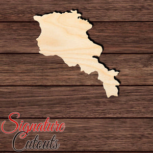 Armenia Shape Cutout in Wood, Acrylic or Acrylic Mirror - Signature Cutouts