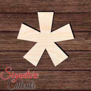Asterisk 002 Shape Cutout in Wood, Acrylic or Acrylic Mirror - Signature Cutouts