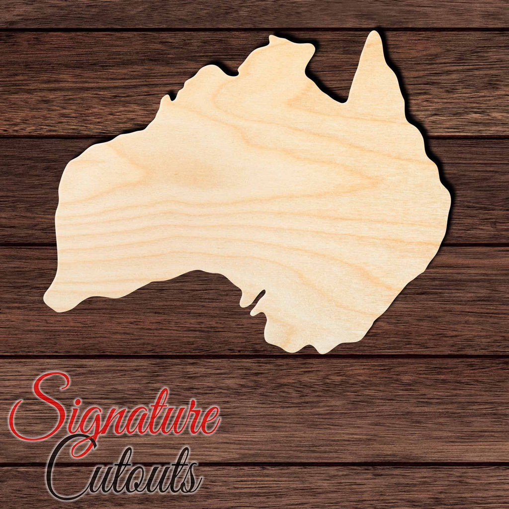 Australia Shape Cutout in Wood, Acrylic or Acrylic Mirror - Signature Cutouts