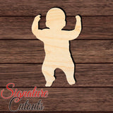 Baby 003 Shape Cutout in Wood