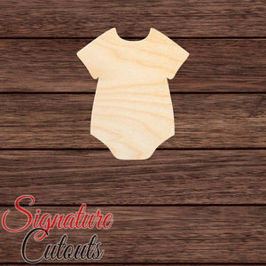 Baby Onesie Shape Cutout in Wood, Acrylic or Acrylic Mirror - Signature Cutouts