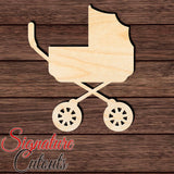 Baby Stroller 003 Shape Cutout in Wood, Acrylic or Acrylic Mirror Craft Shapes & Bases Signature Cutouts 