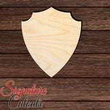 Badge - Shield 001 Shape Cutout in Wood, Acrylic or Acrylic Mirror - Signature Cutouts