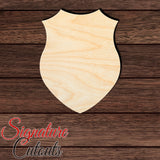 Badge - Shield 002 Shape Cutout in Wood