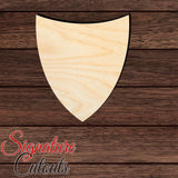 Badge - Shield 003 Shape Cutout in Wood