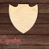 Badge - Shield 004 Shape Cutout in Wood, Acrylic or Acrylic Mirror - Signature Cutouts