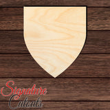 Badge - Shield 008 Shape Cutout in Wood, Acrylic or Acrylic Mirror - Signature Cutouts