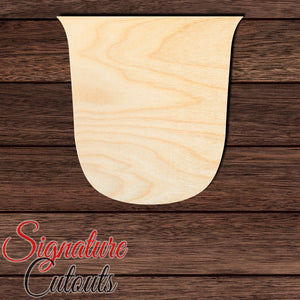 Badge - Shield 010 Shape Cutout in Wood, Acrylic or Acrylic Mirror - Signature Cutouts