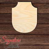 Badge - Shield 015 Shape Cutout in Wood