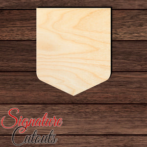 Badge - Shield 020 Shape Cutout in Wood, Acrylic or Acrylic Mirror - Signature Cutouts