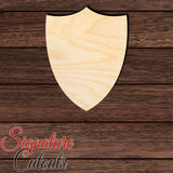 Badge - Shield 021 Shape Cutout in Wood, Acrylic or Acrylic Mirror - Signature Cutouts