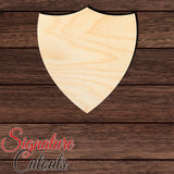 Badge - Shield 022 Shape Cutout in Wood, Acrylic or Acrylic Mirror - Signature Cutouts
