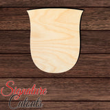 Badge - Shield 023 Shape Cutout in Wood, Acrylic or Acrylic Mirror - Signature Cutouts