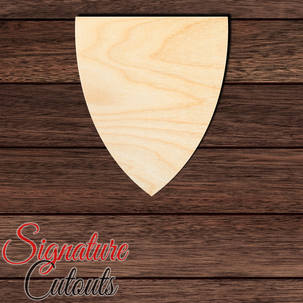 Badge - Shield 027 Shape Cutout in Wood, Acrylic or Acrylic Mirror Craft Shapes & Bases Signature Cutouts 