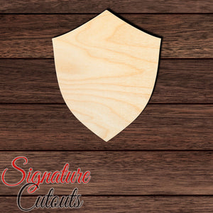 Badge - Shield 028 Shape Cutout in Wood, Acrylic or Acrylic Mirror - Signature Cutouts