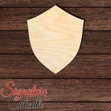 Badge - Shield 028 Shape Cutout in Wood, Acrylic or Acrylic Mirror - Signature Cutouts