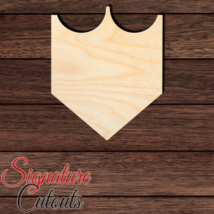 Badge - Shield 030 Shape Cutout in Wood, Acrylic or Acrylic Mirror - Signature Cutouts