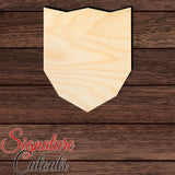 Badge - Shield 031 Shape Cutout in Wood, Acrylic or Acrylic Mirror - Signature Cutouts