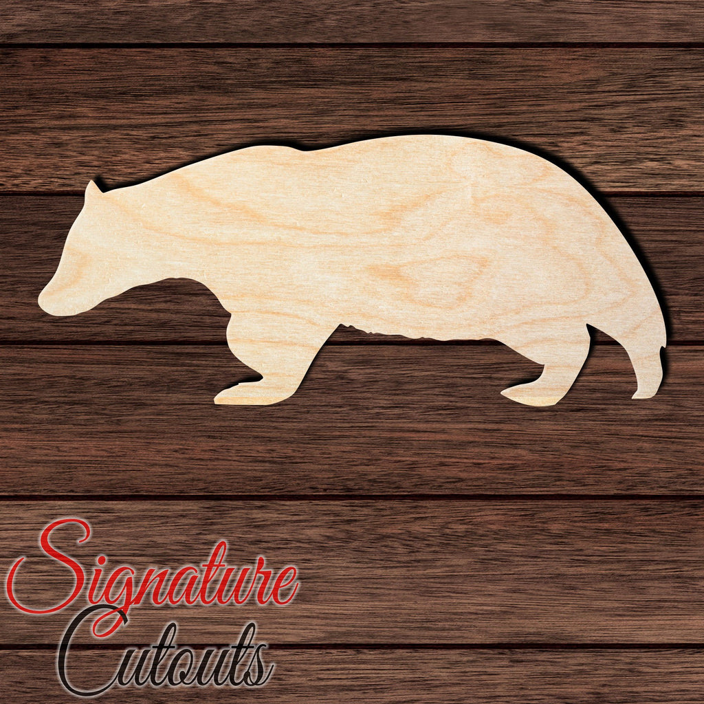 Badger 001 Shape Cutout in Wood, Acrylic or Acrylic Mirror - Signature Cutouts