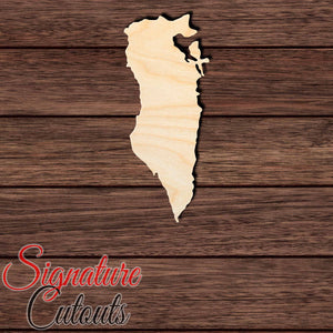 Bahrain Shape Cutout in Wood, Acrylic or Acrylic Mirror - Signature Cutouts